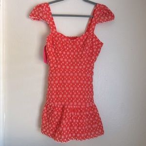 Betsey Johnson dark pink/scarlett sun dress, size s